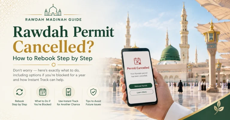 Rawdah Permit Cancelled — How to Rebook Step by Step